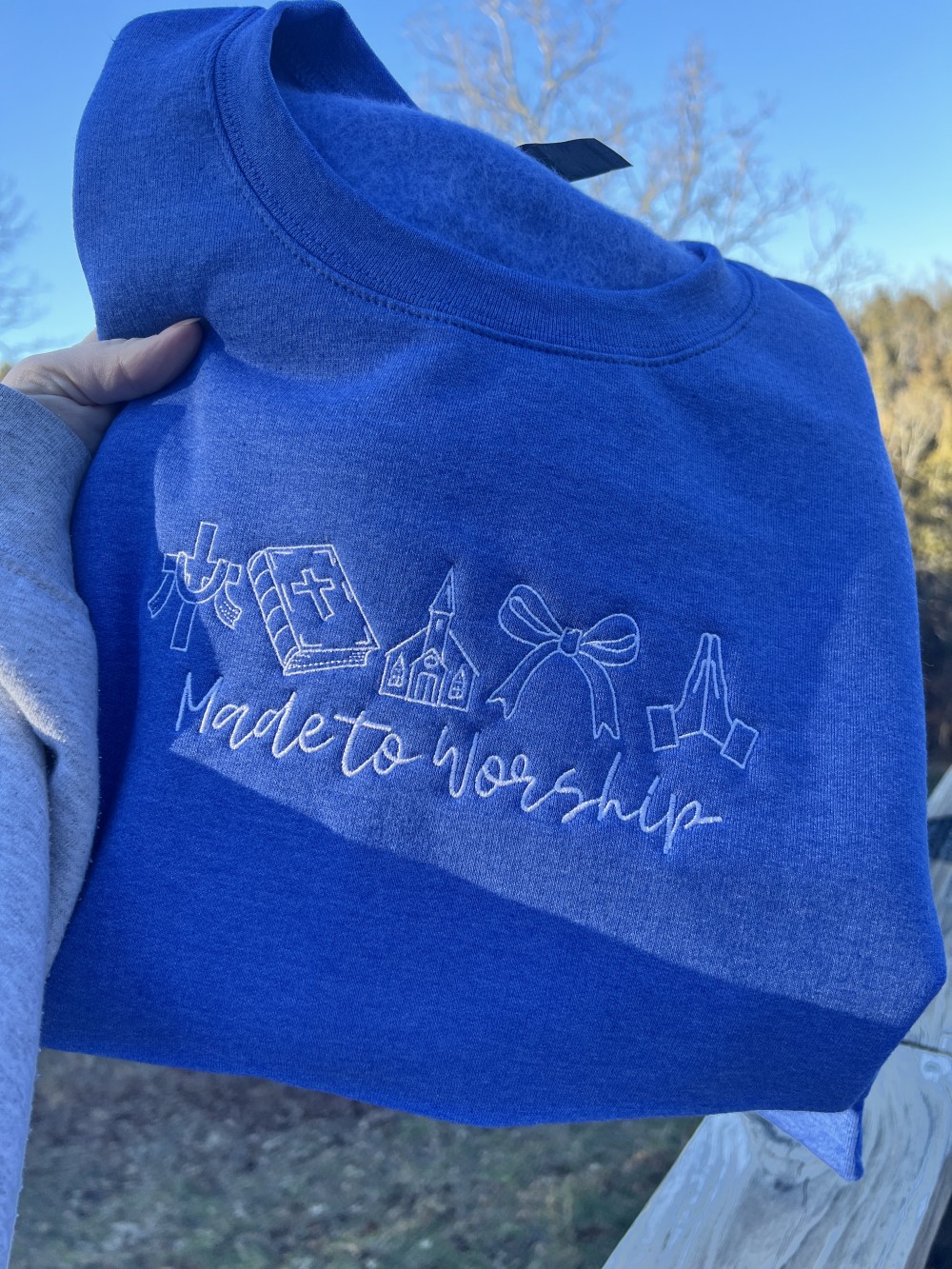 Made To Worship Embroidered Crewneck