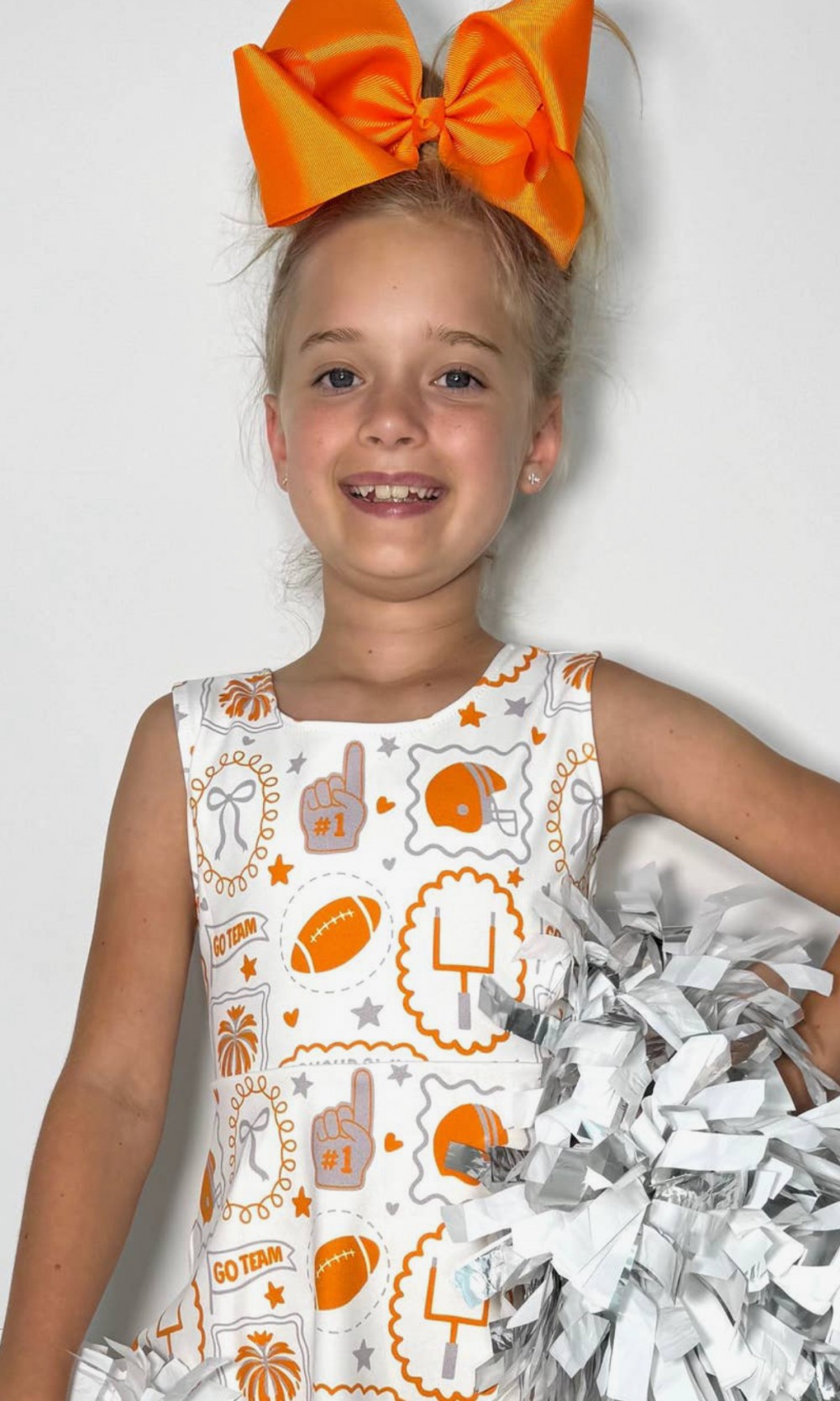 Go Team Girls Athletic Dress - Orange