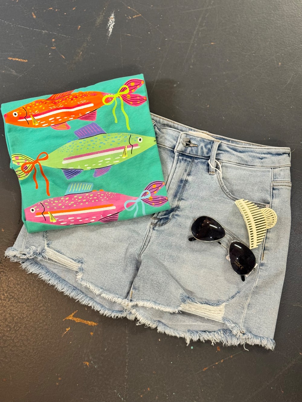 Neon Fish Island Green Softstyle T-Shirt