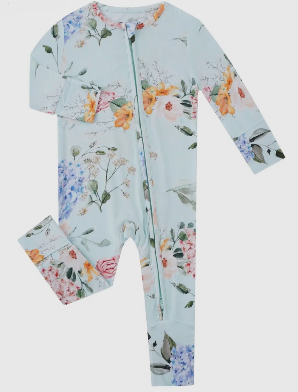 Hydrangea Bamboo Zippy Romper