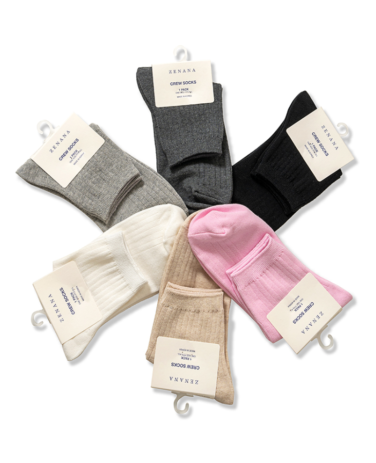 Cotton crew sock - Pink