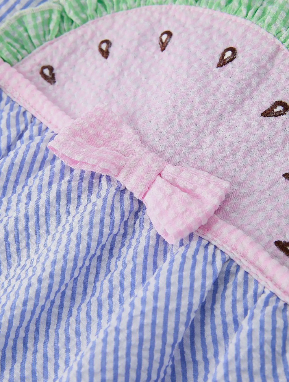 Watermelon Stripe Baby Romper