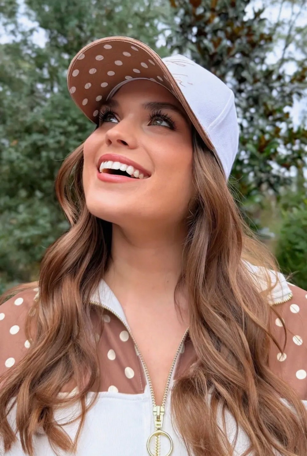 Hello Darlin' Polka Dot Tan Hat