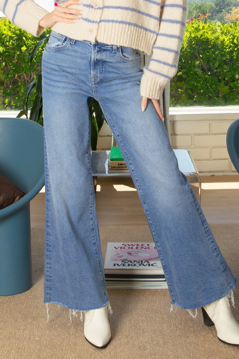 High Rise Flare Bottom Jeans