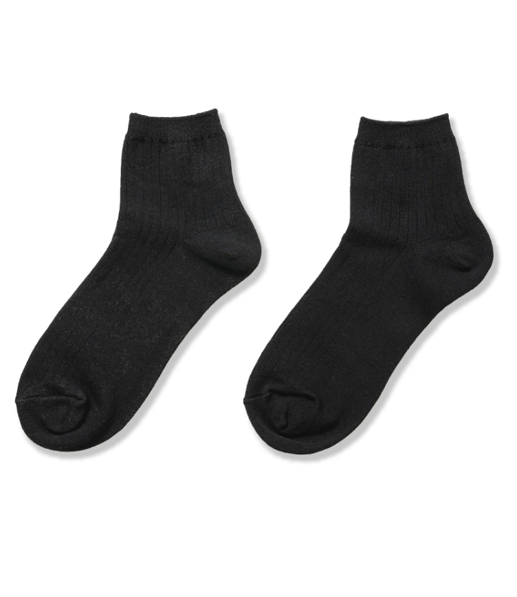 Cotton crew sock - Black