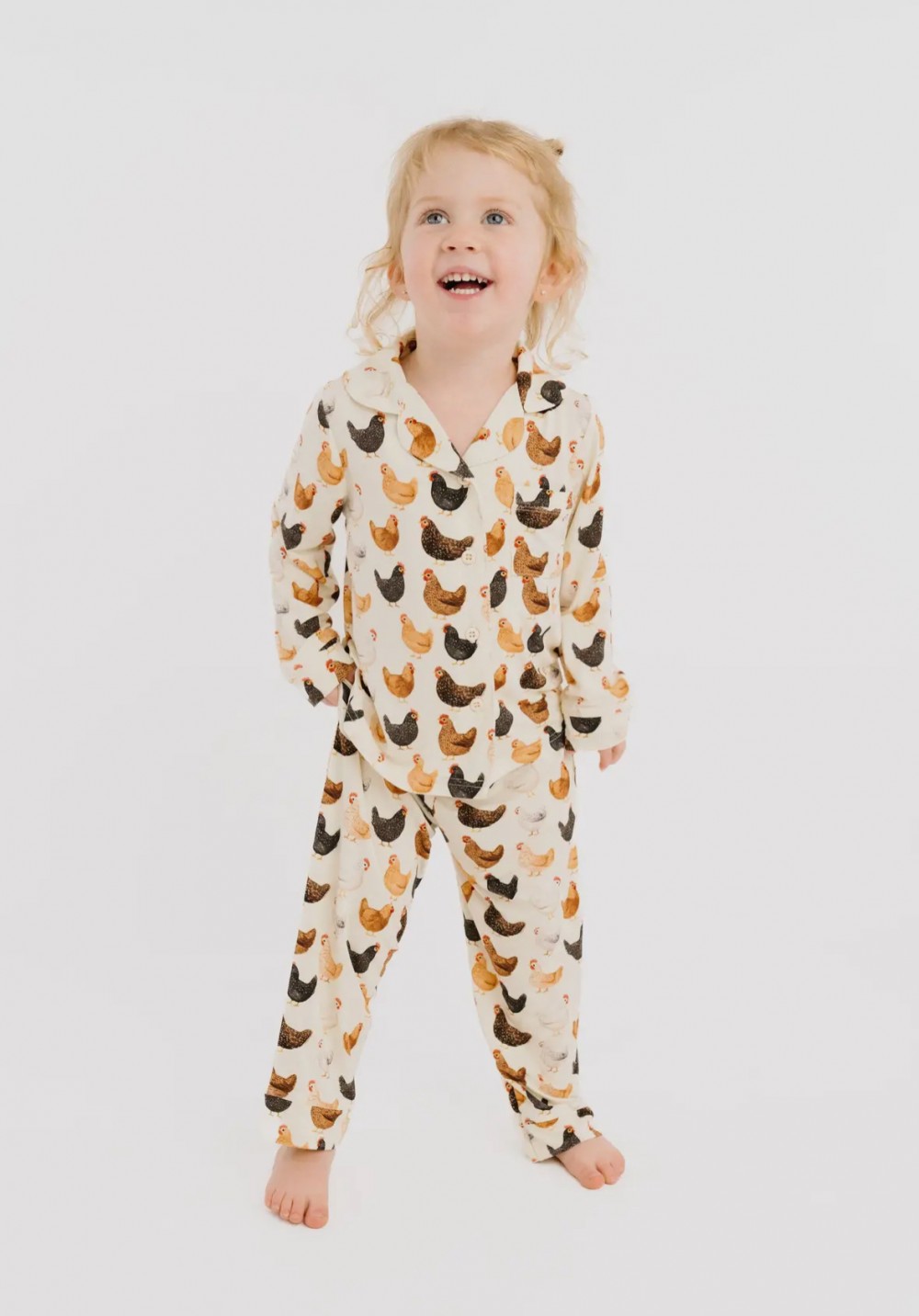 Backyard Chickens Bamboo Button Up Set