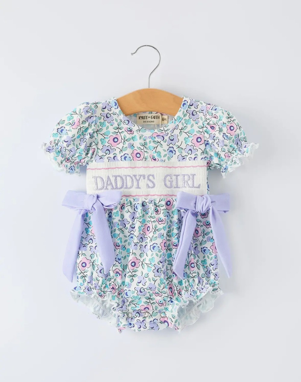 Daddy's Girl Smocked Baby Romper