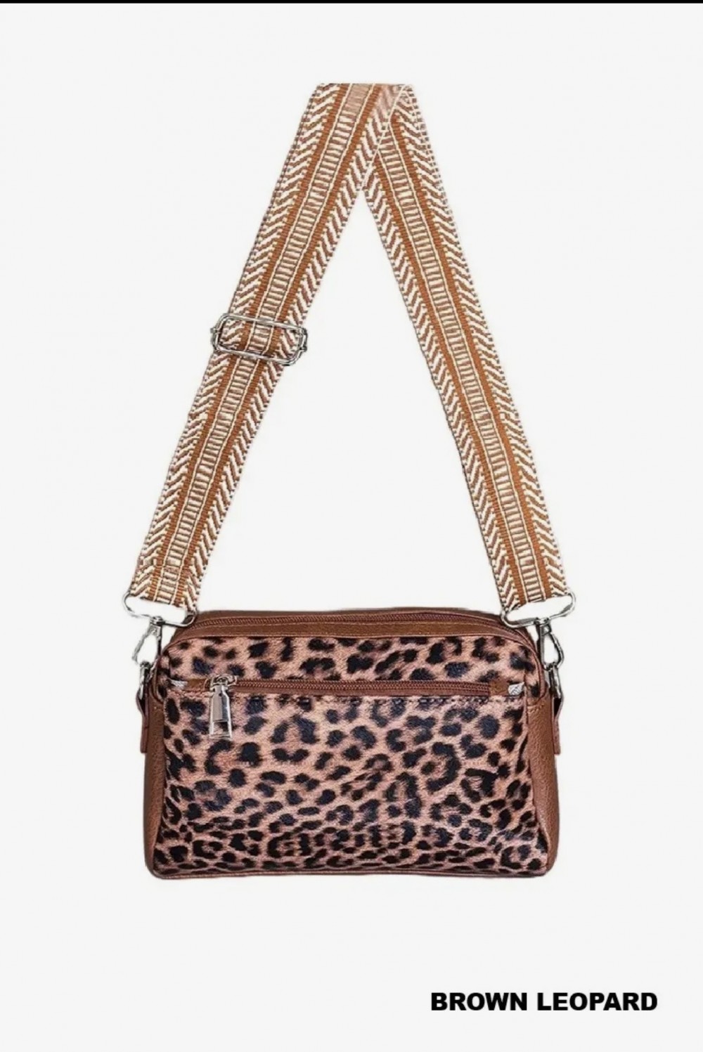 Brown Leopard Crossbody