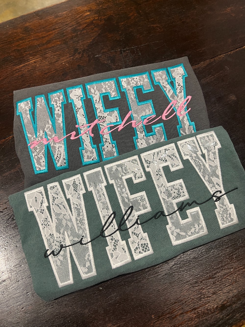 Wifey Custom Embroidered T-Shirt