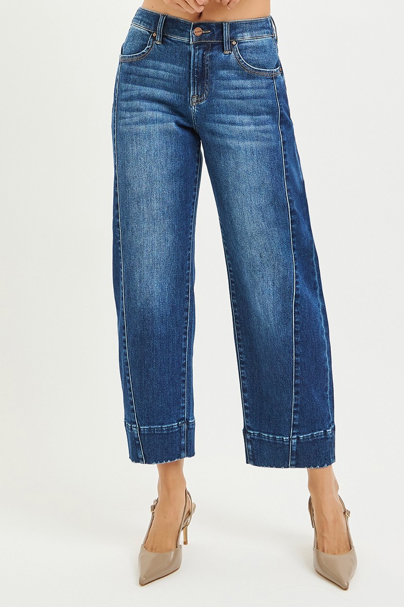 Risen Jeans Slouchy Cropped Barrel Jeans