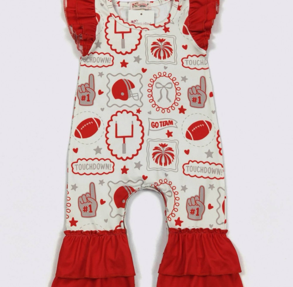Go Team Baby Romper - Red