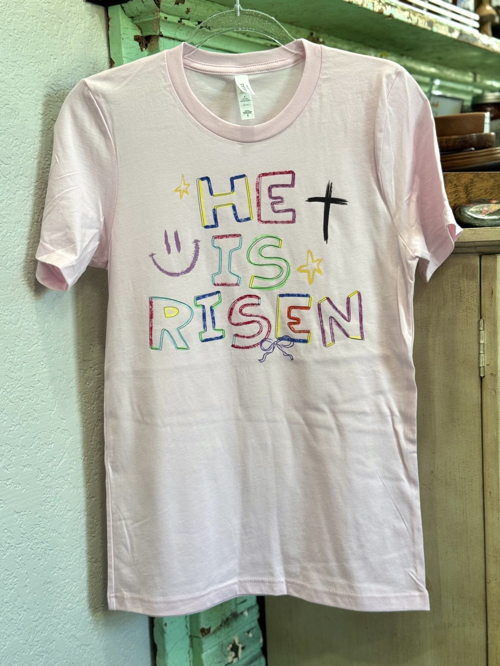He Is Risen Light Pink T-Shirt