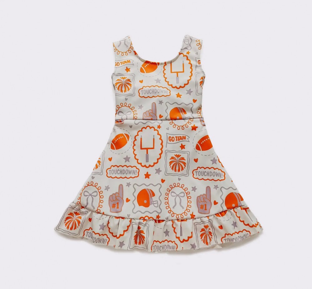 Go Team Girls Athletic Dress - Orange