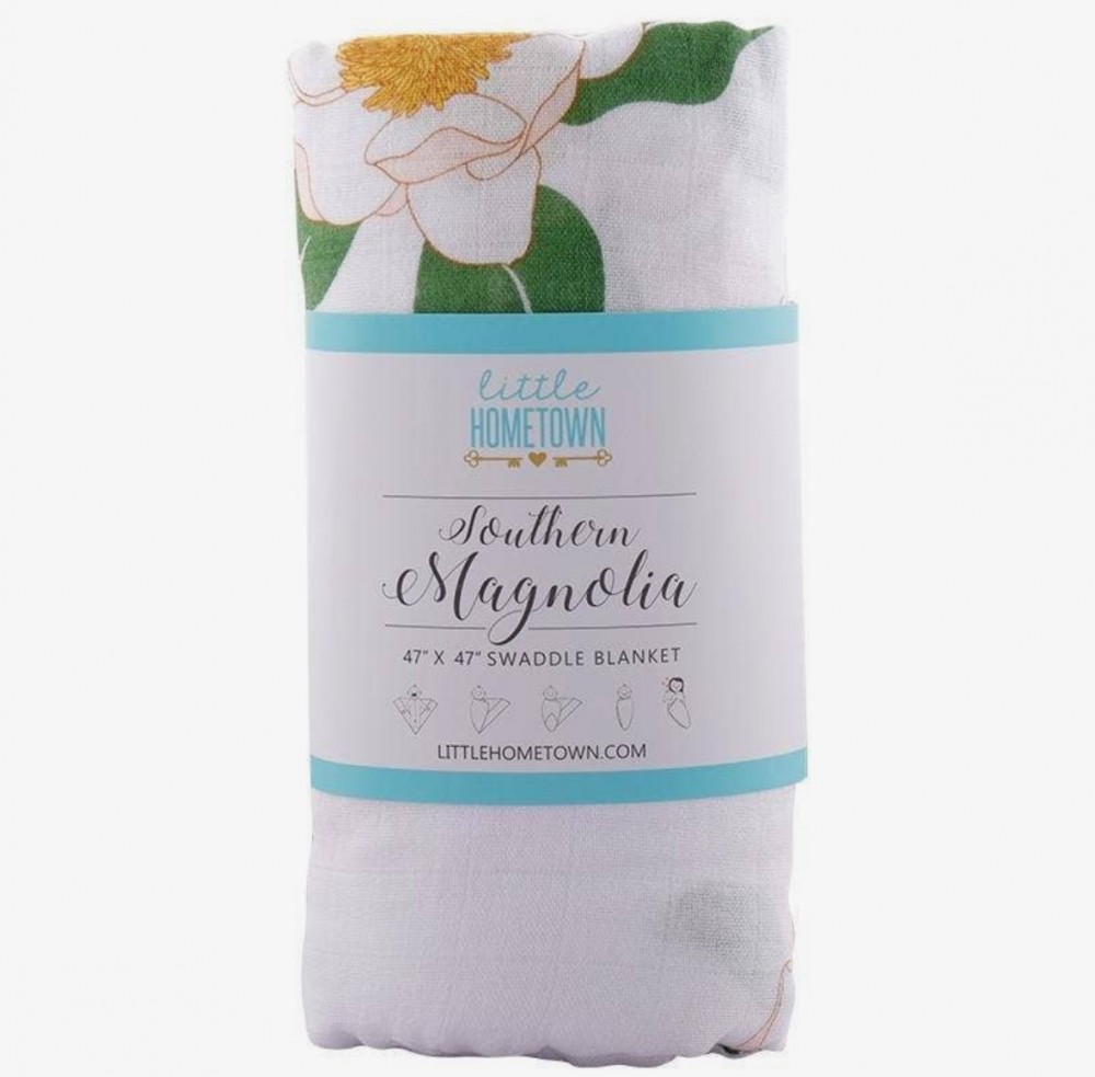 Southern Magnolia Swaddle Blanket