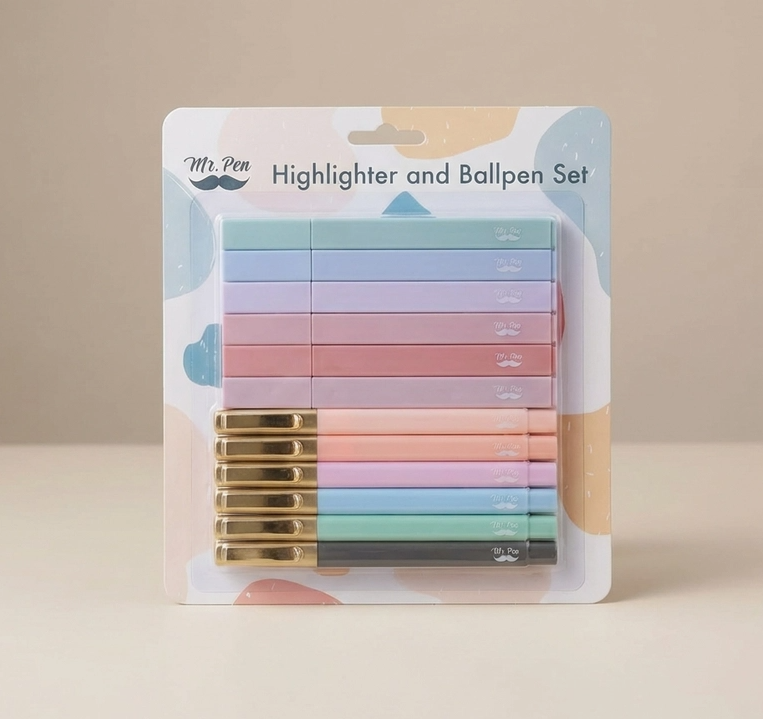 12-Pack Aesthetic No Bleed Highlighters & Pens