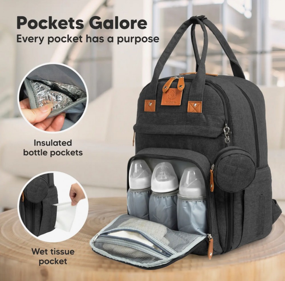 Charcoal Diaper Bag