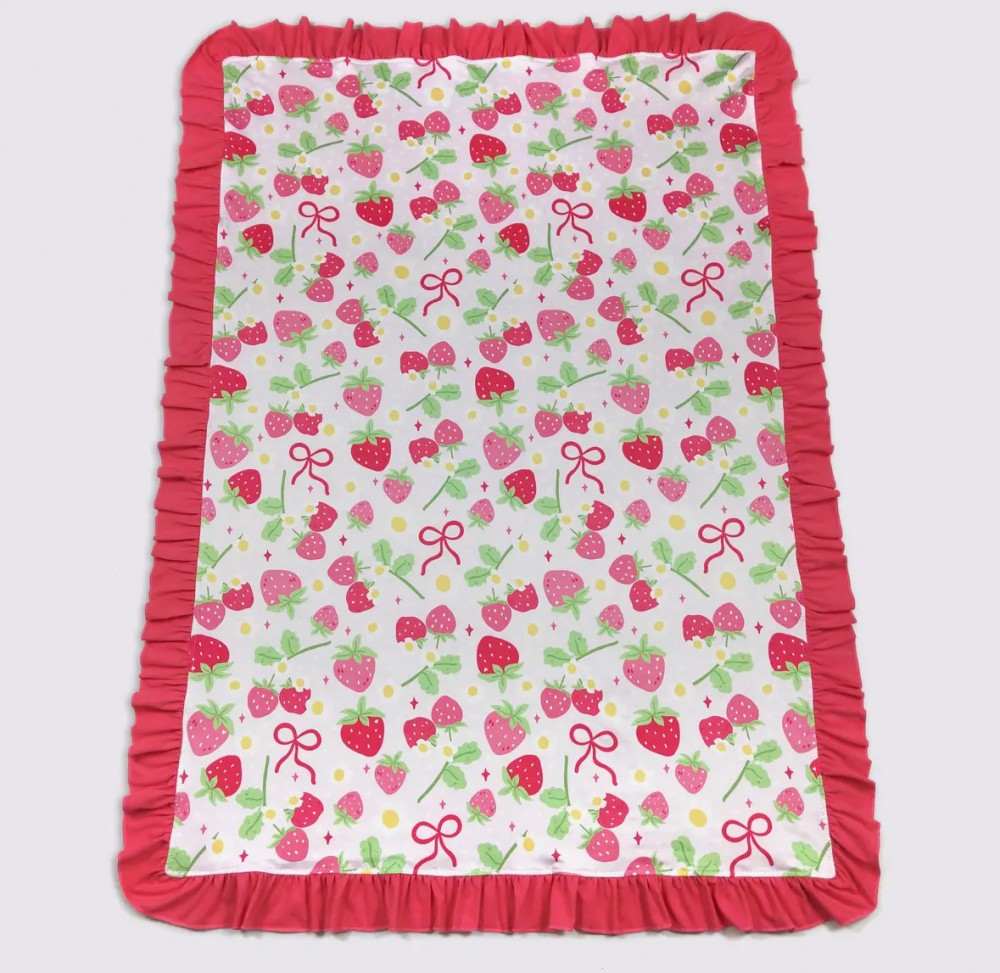 Strawberry Coquette Baby Blanket