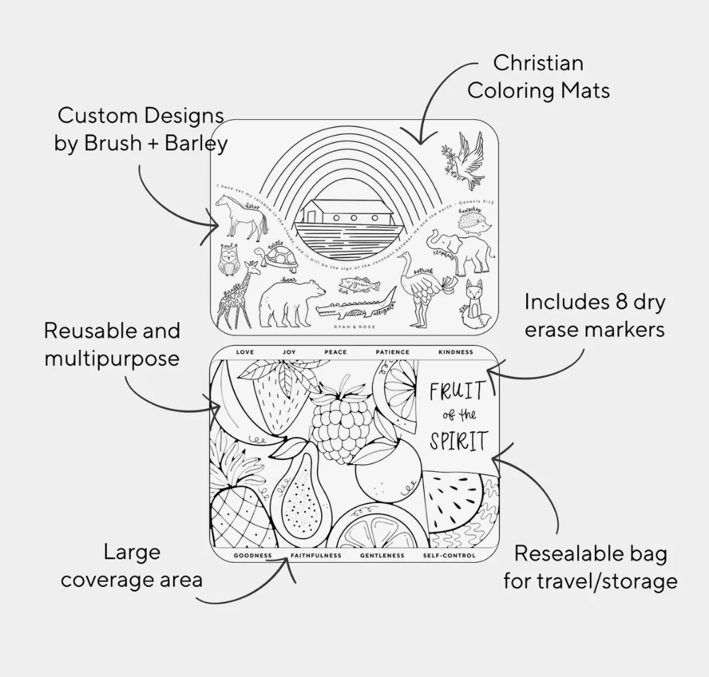 Christian Coloring Mats