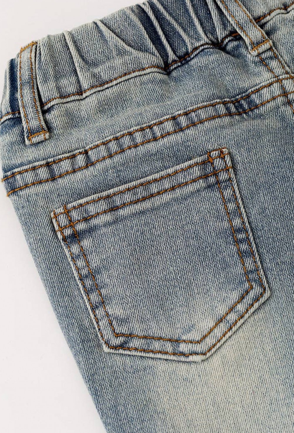 Rhinestone & Bow Denim Pants
