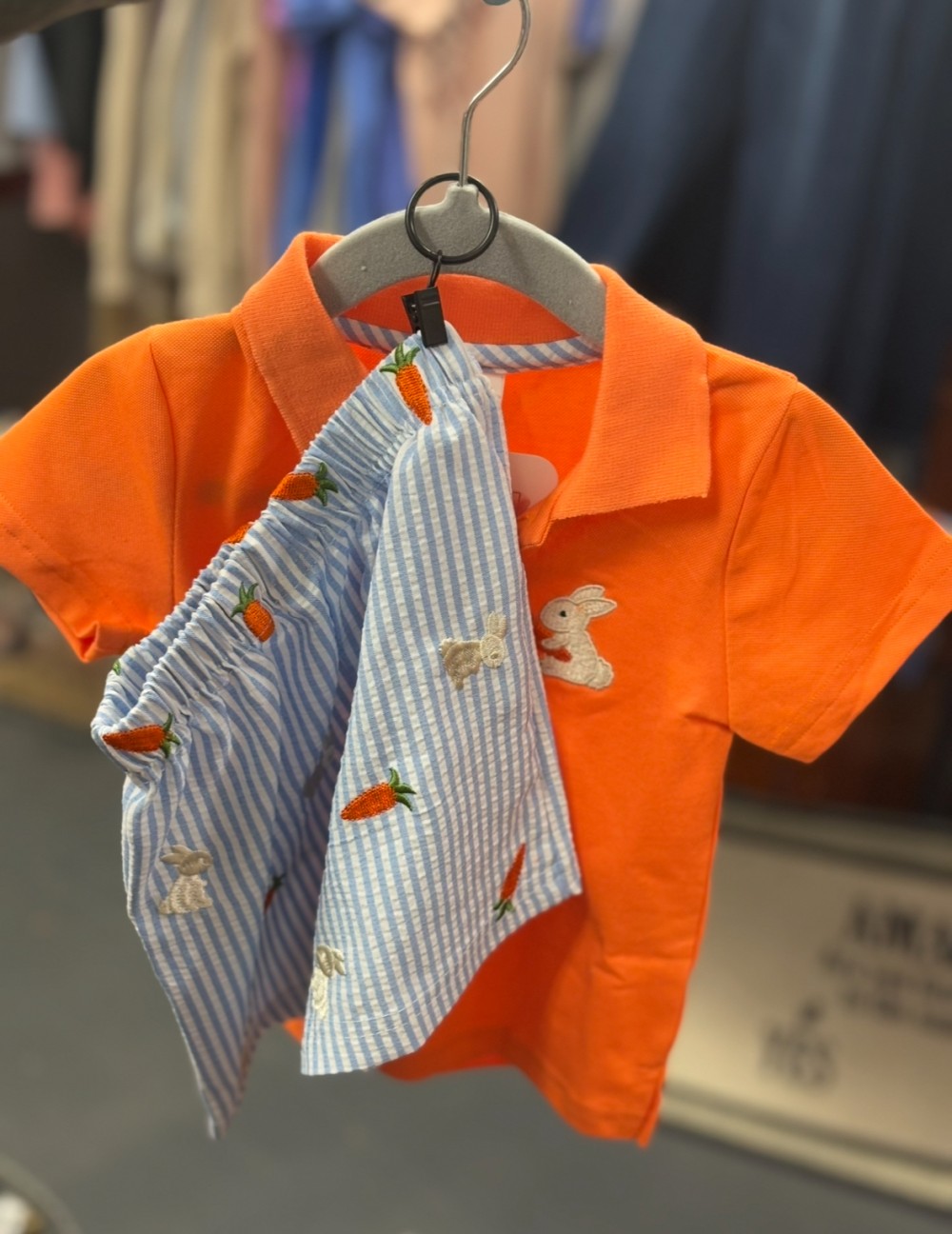 Easter Seersucker Polo Set