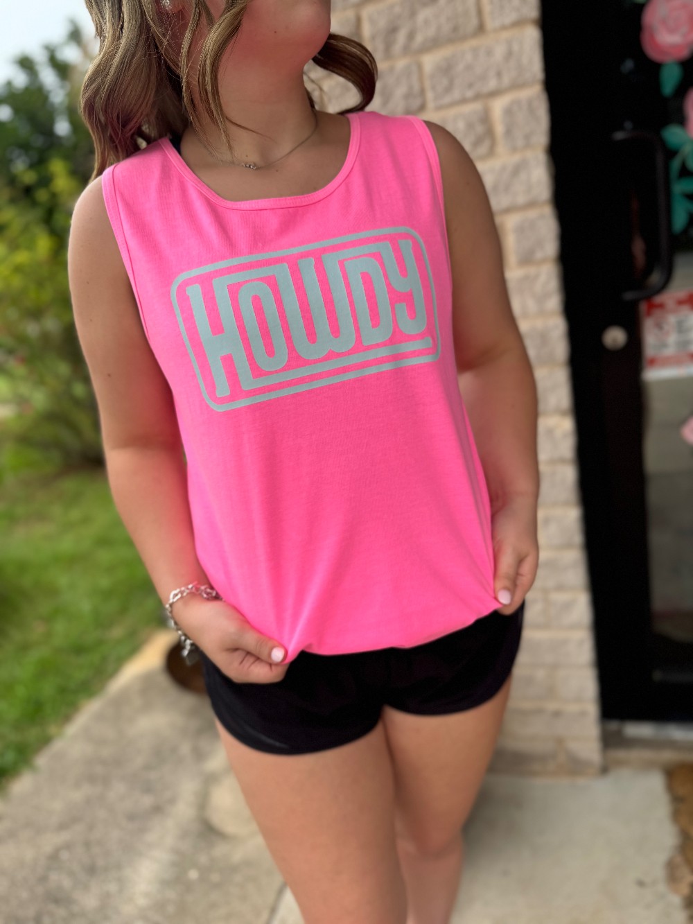 Howdy CC Neon Pink Tank