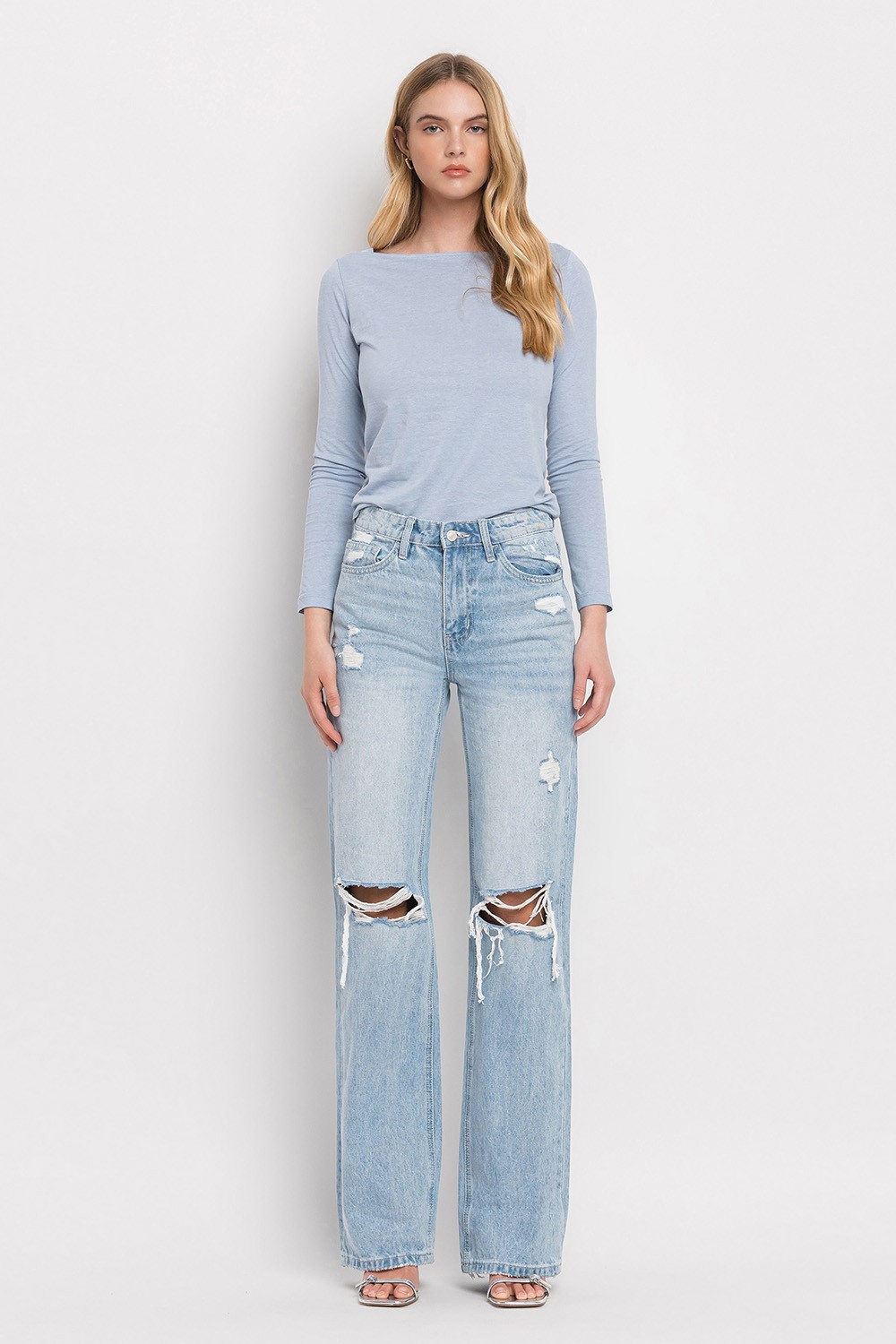 VERVET 90's Vintage Super High Rise Flare Jeans