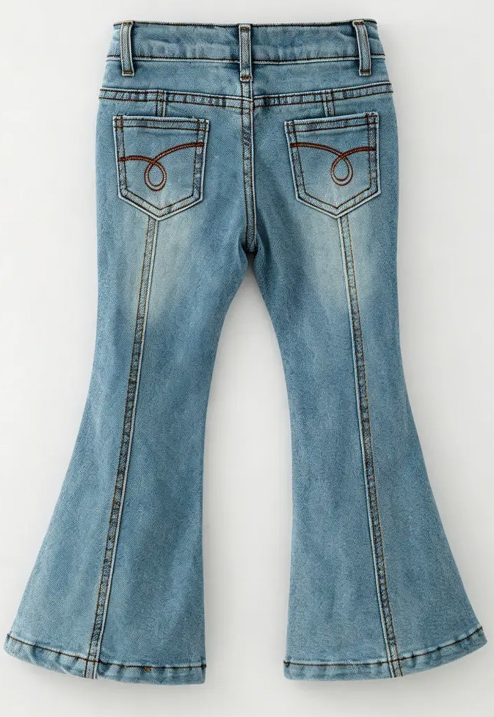 Bootcut Denim Pants Adjustable Waistband