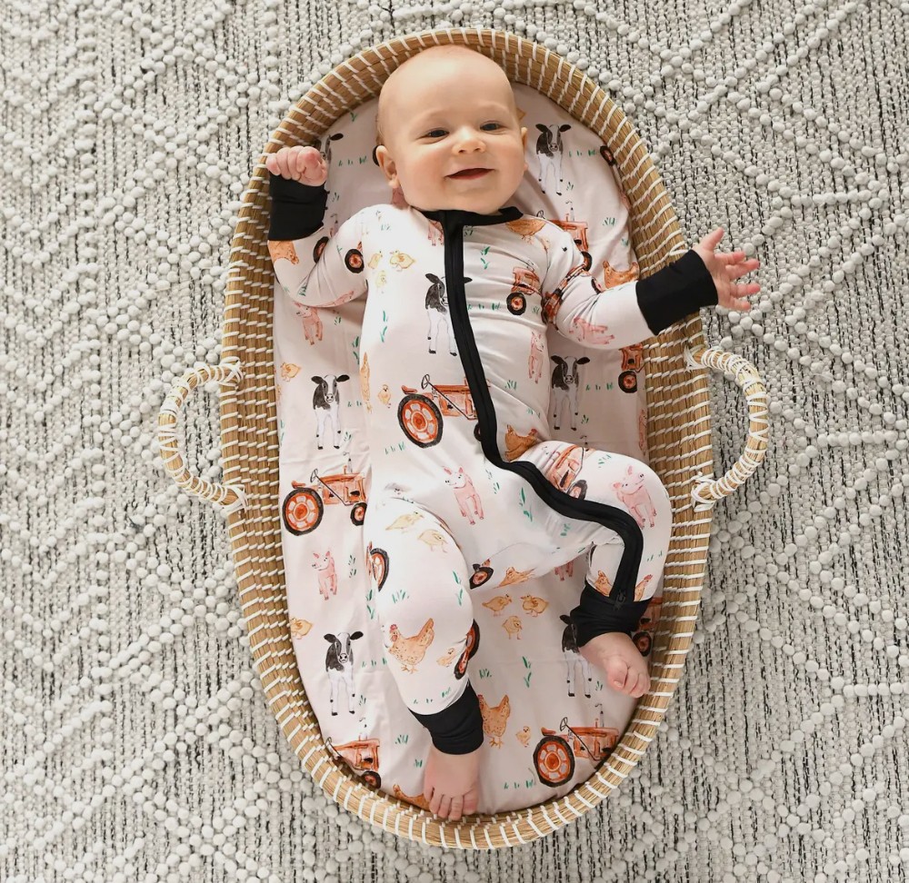 Millie Moo Farm Bamboo Baby Outfit