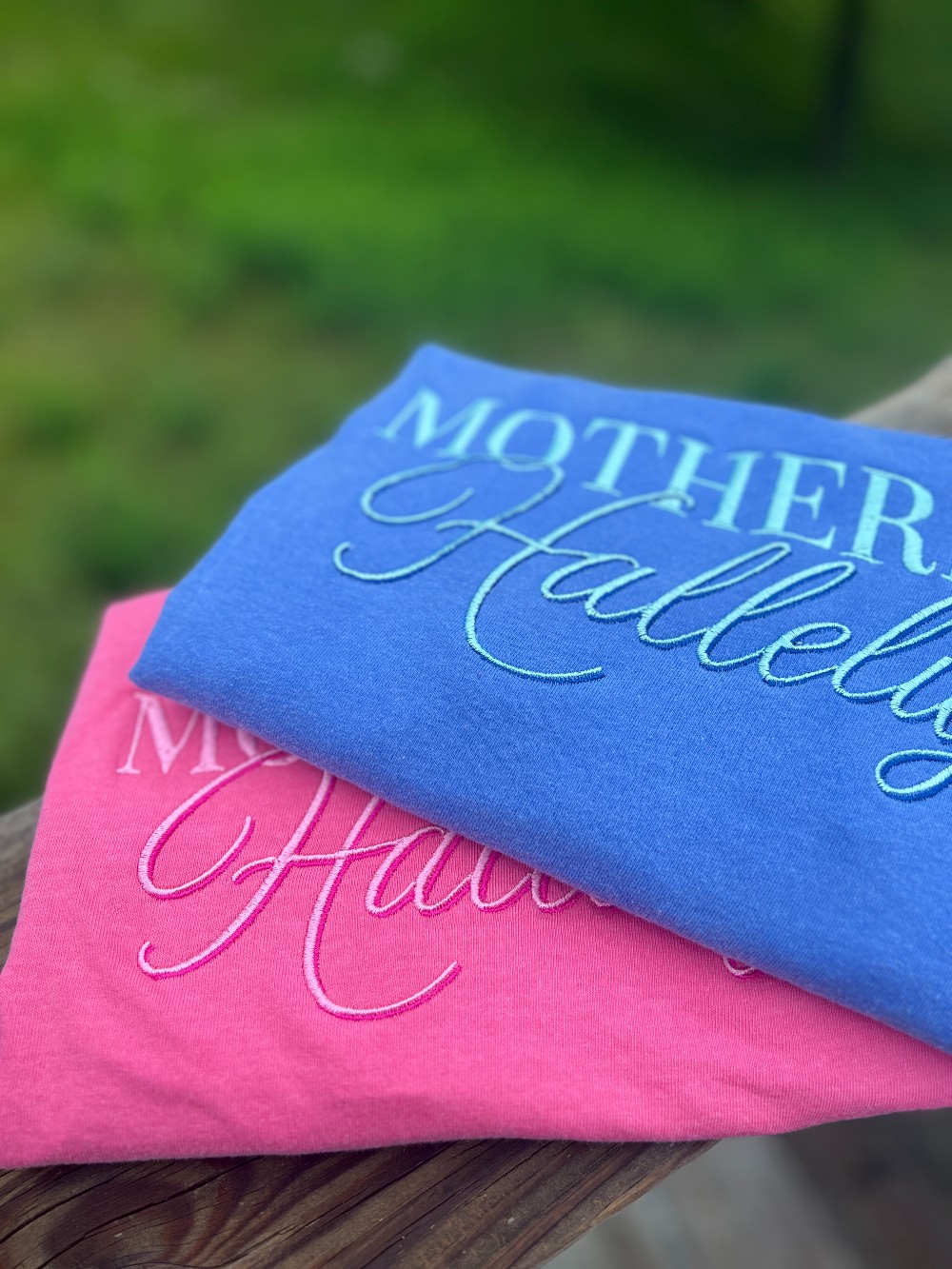 Motherhood Hallelujah Embroidered T Shirt