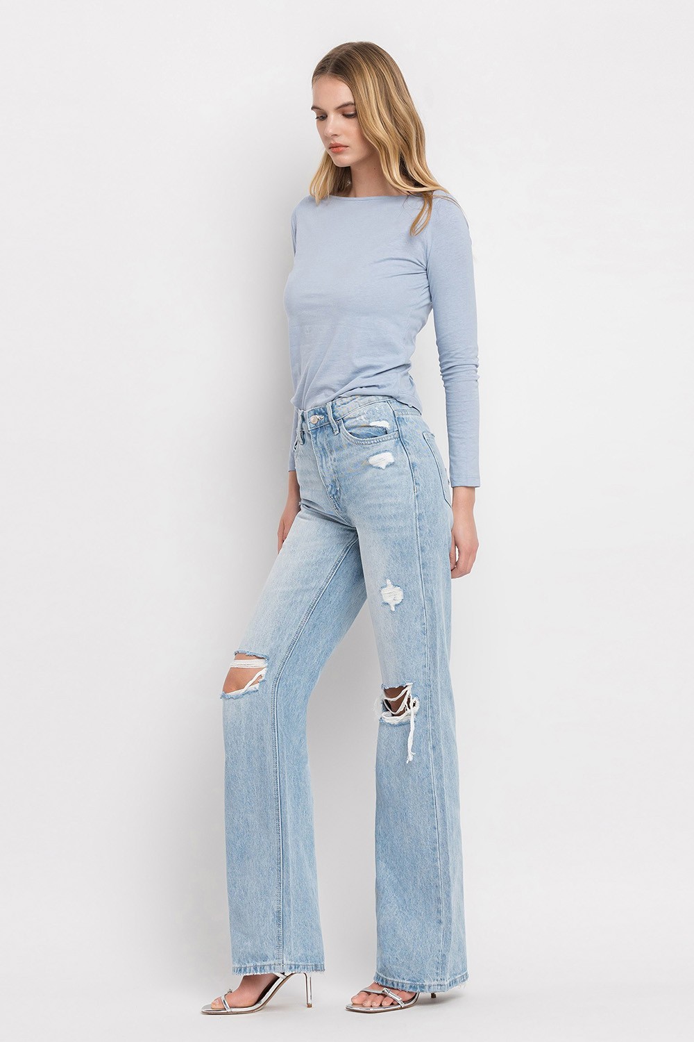 VERVET 90's Vintage Super High Rise Flare Jeans