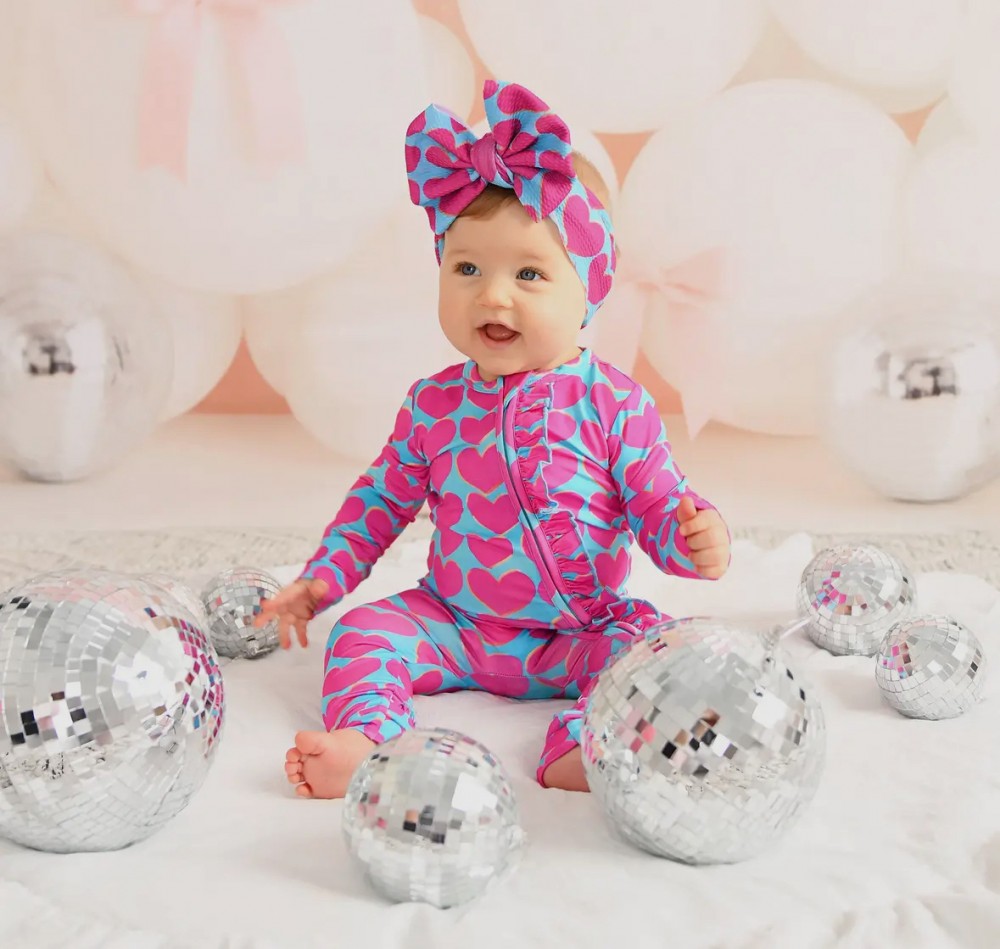 Heart Ruffle Bamboo Sleeper