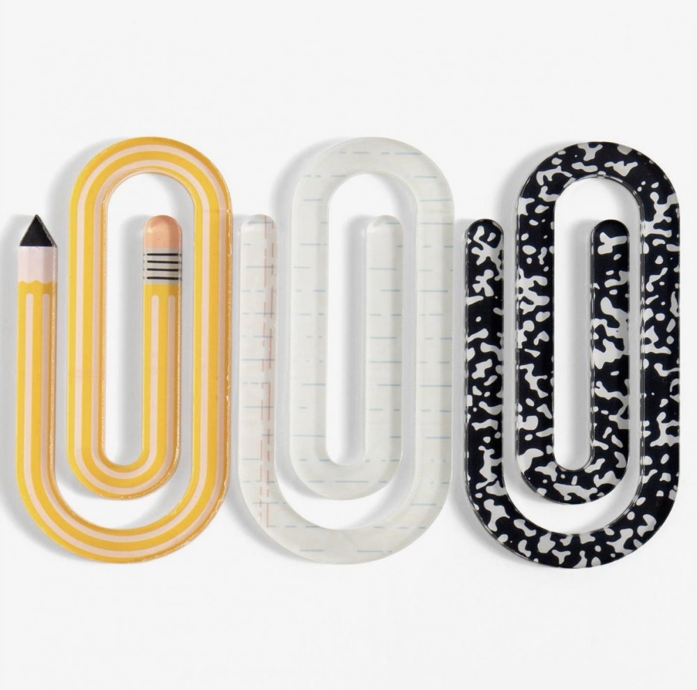 Acrylic paper clip set