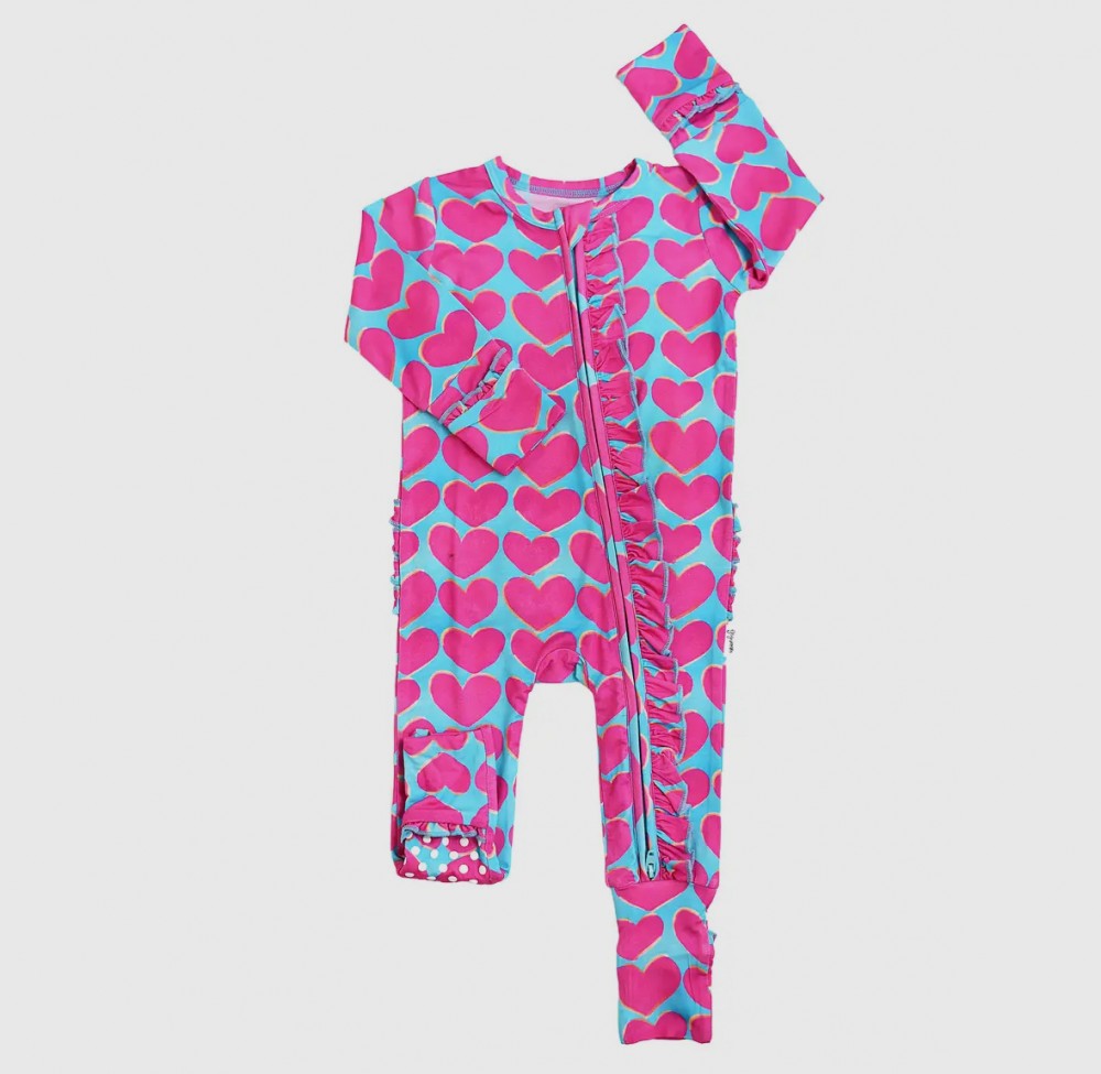 Heart Ruffle Bamboo Sleeper