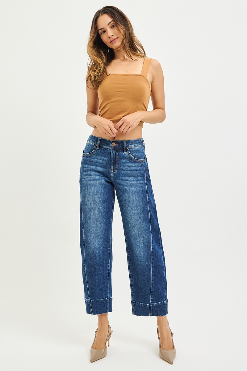 Risen Jeans Slouchy Cropped Barrel Jeans