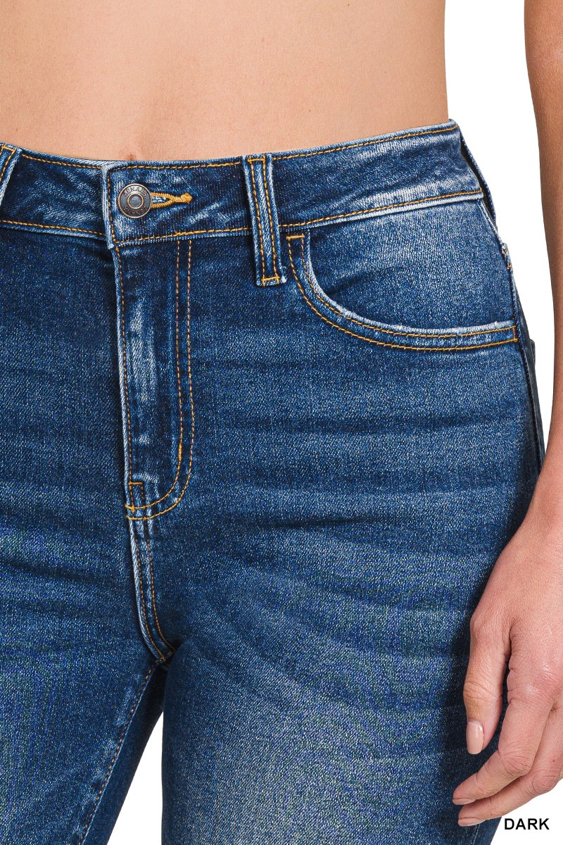 Cropped 5 pockets basic denim