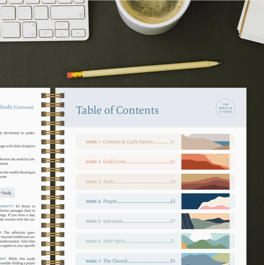 The Bible In A Year: 52-Week Study - BLUE