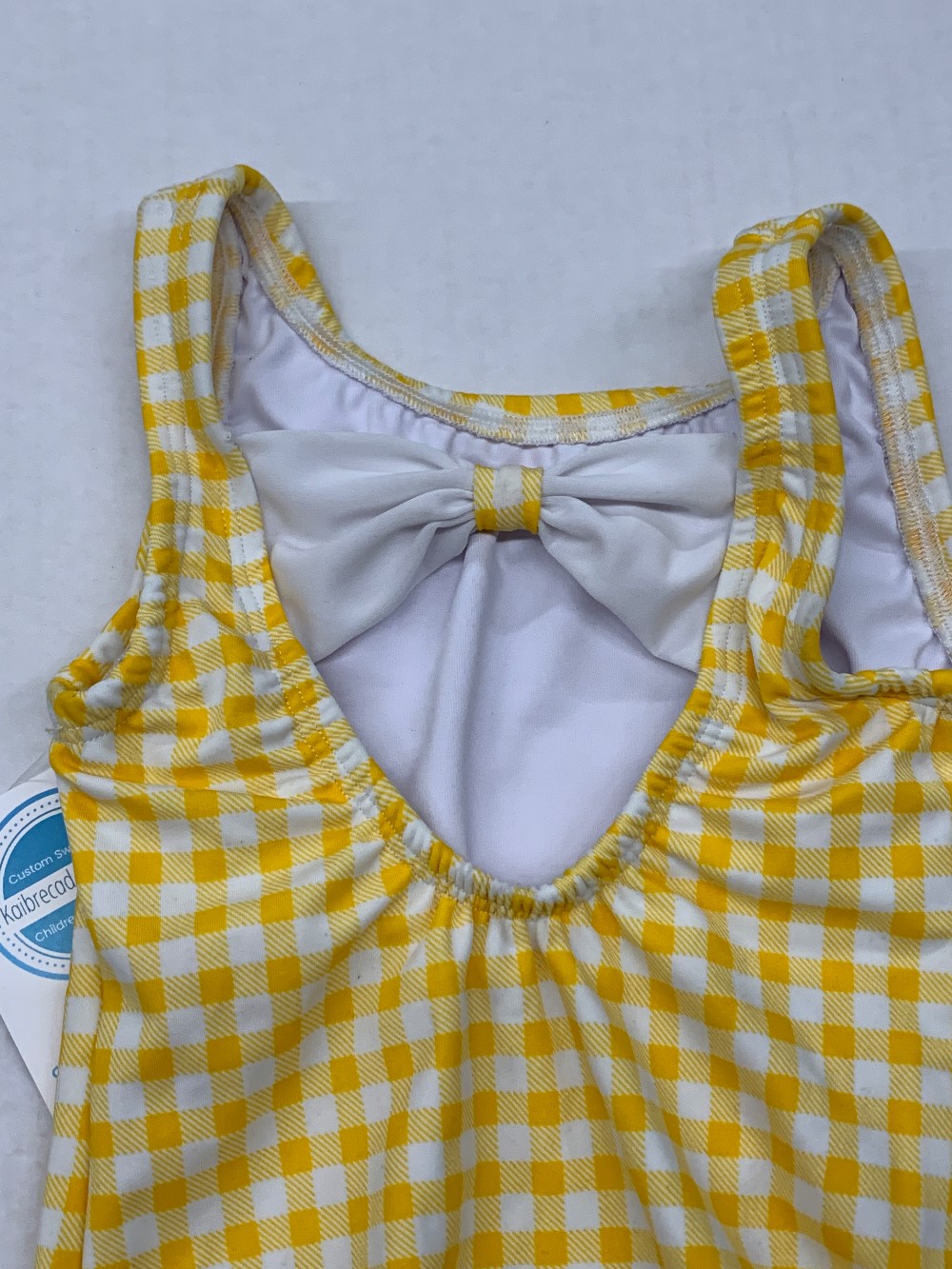 Yellow Gingham Bathing Suit