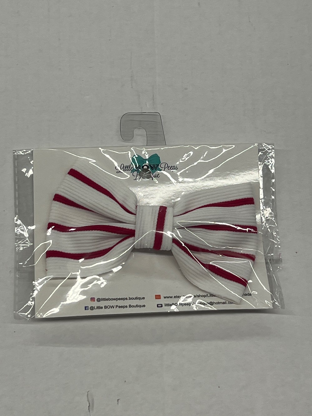 Striped Bow Hairclip
