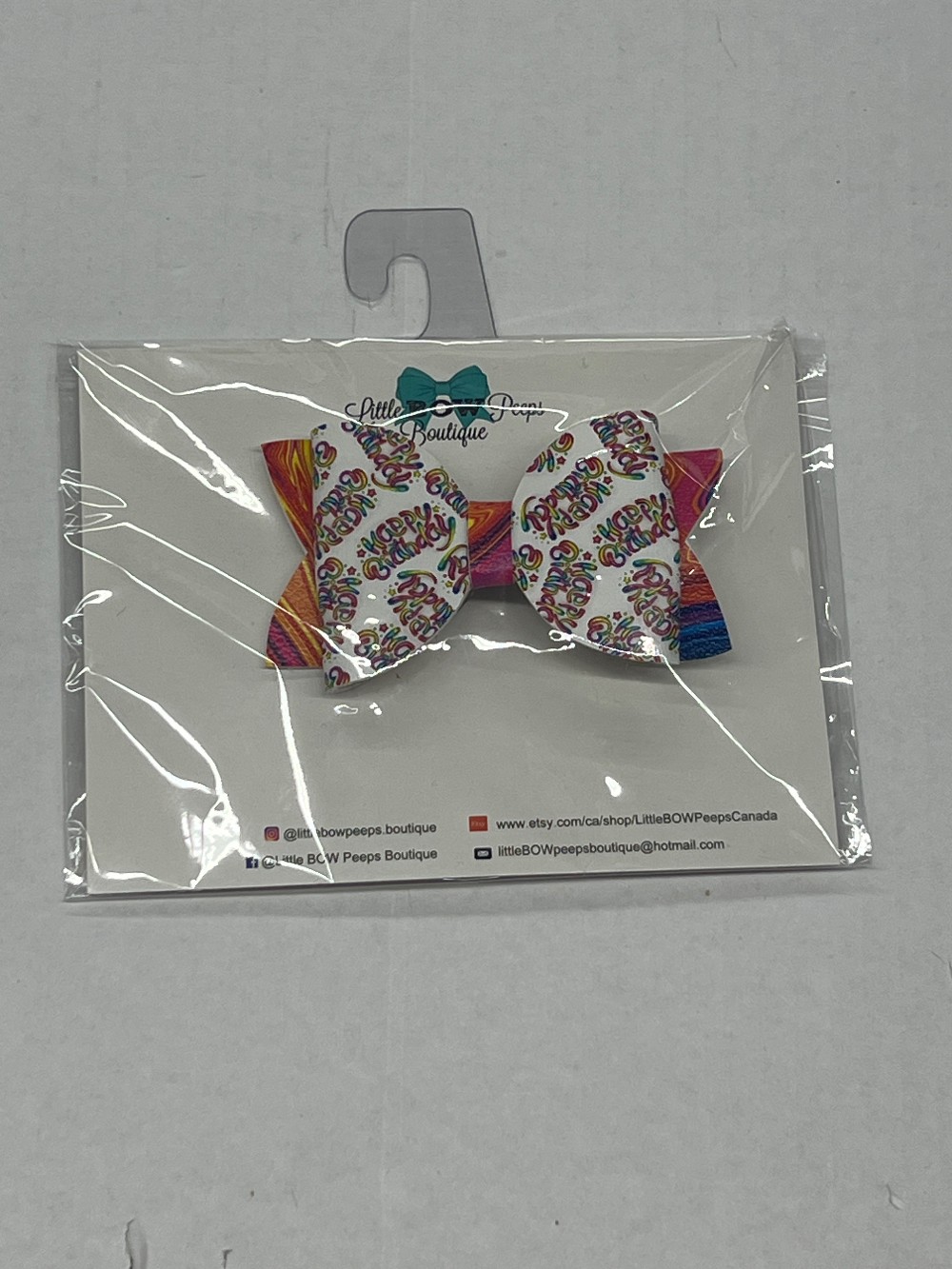 Happy Birthday Bow Hairclip