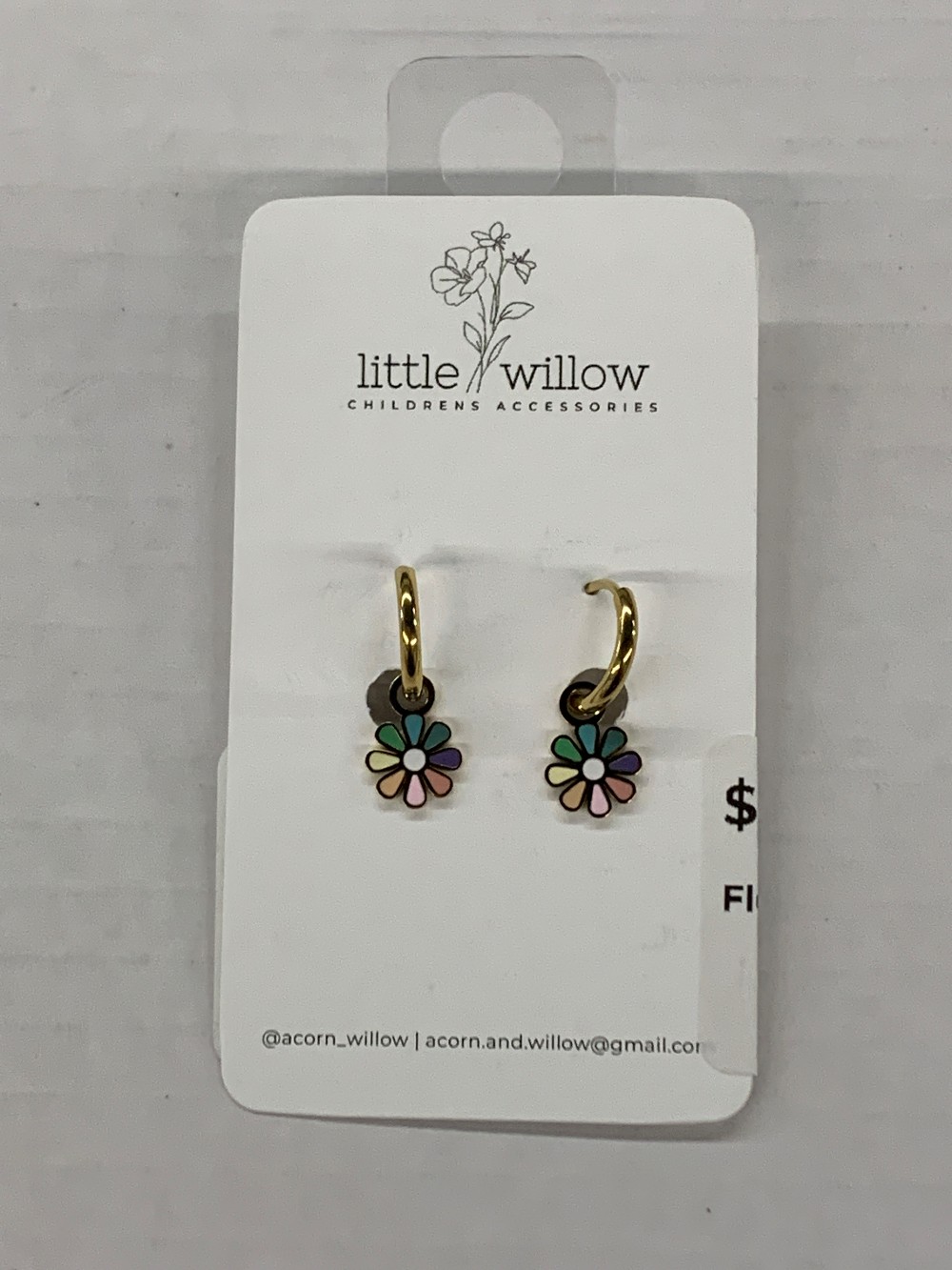 Flower Hoop Earrings