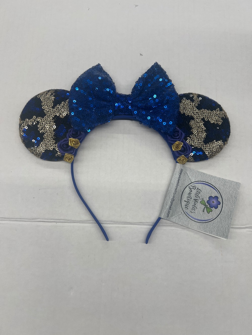 Blue Minnie Mouse Hoop Headband