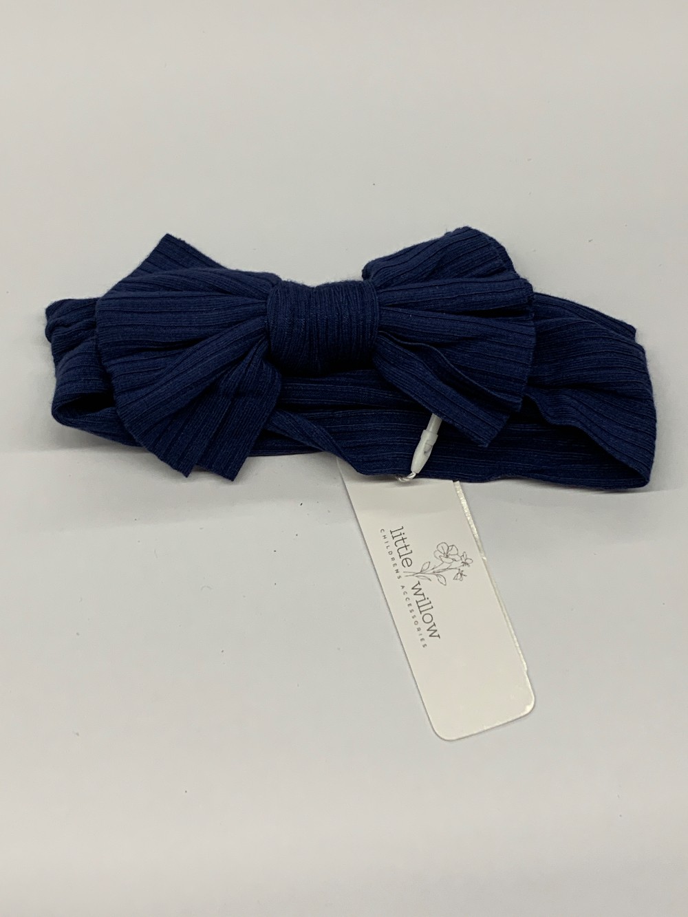 Navy Blue Bow Head Wrap