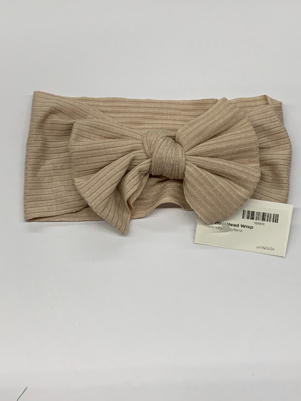 Tan Bow Head Wrap
