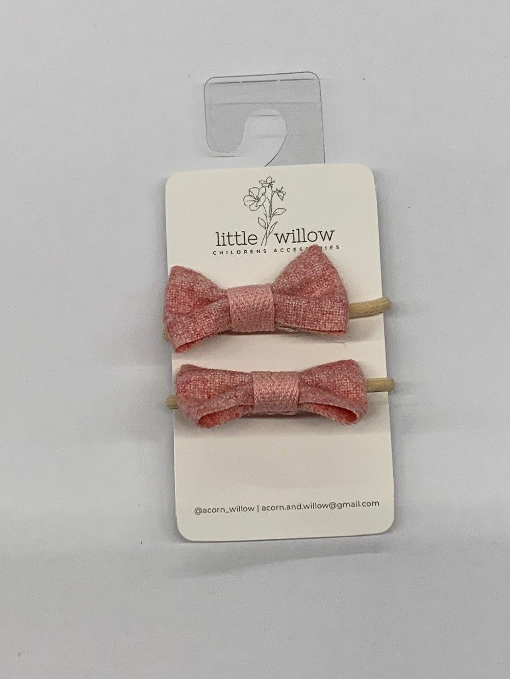 Pink Mini Bow Elastics (2pk.)