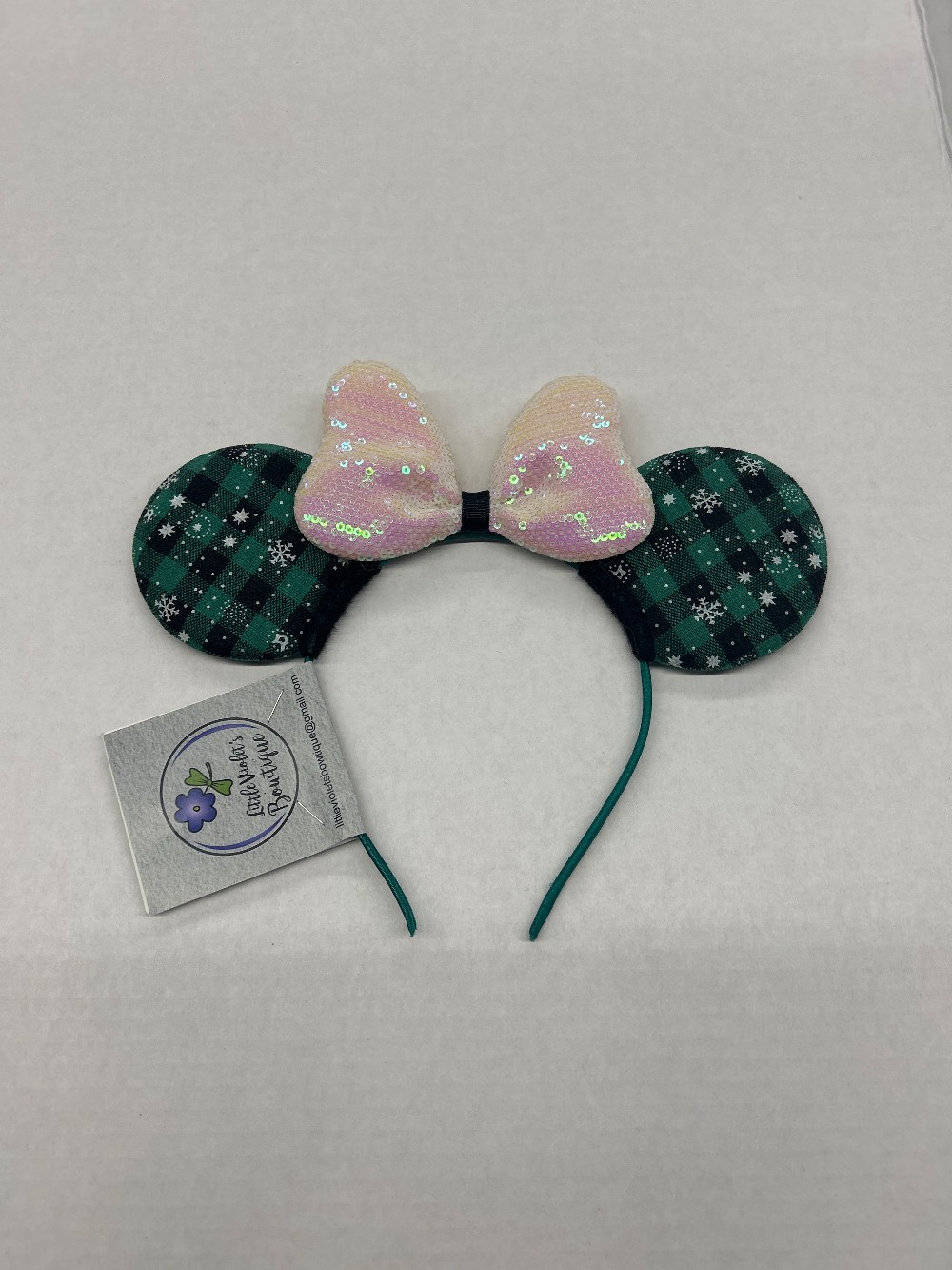 Buffalo Plaid Bow Hoop Headband