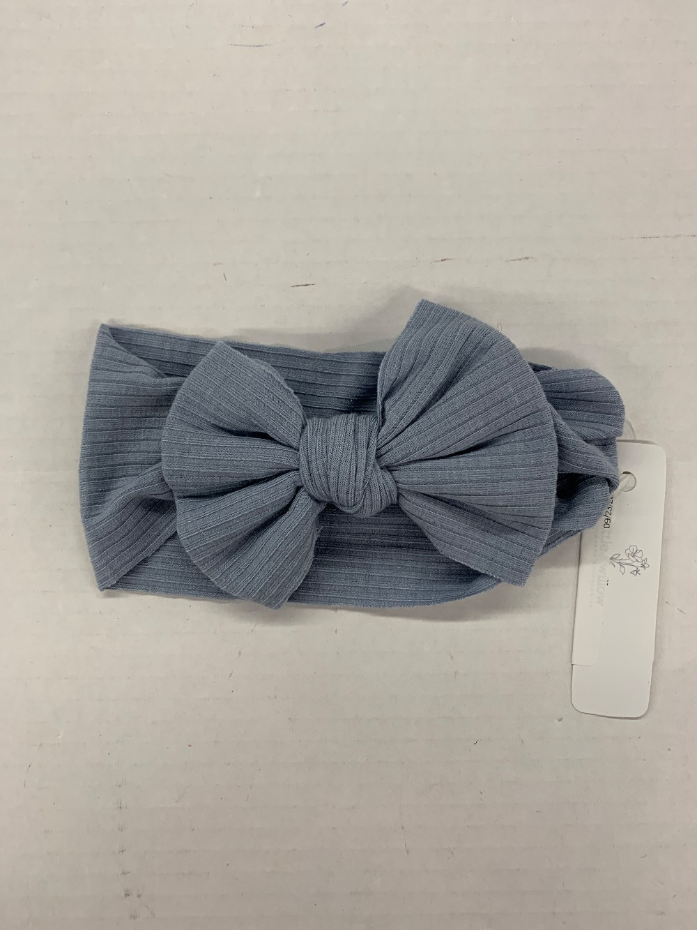Pigeon Blue Bow Head Wrap