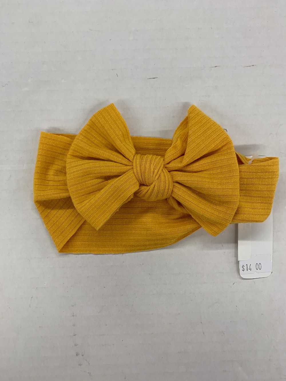 Mustard Bow Head Wrap