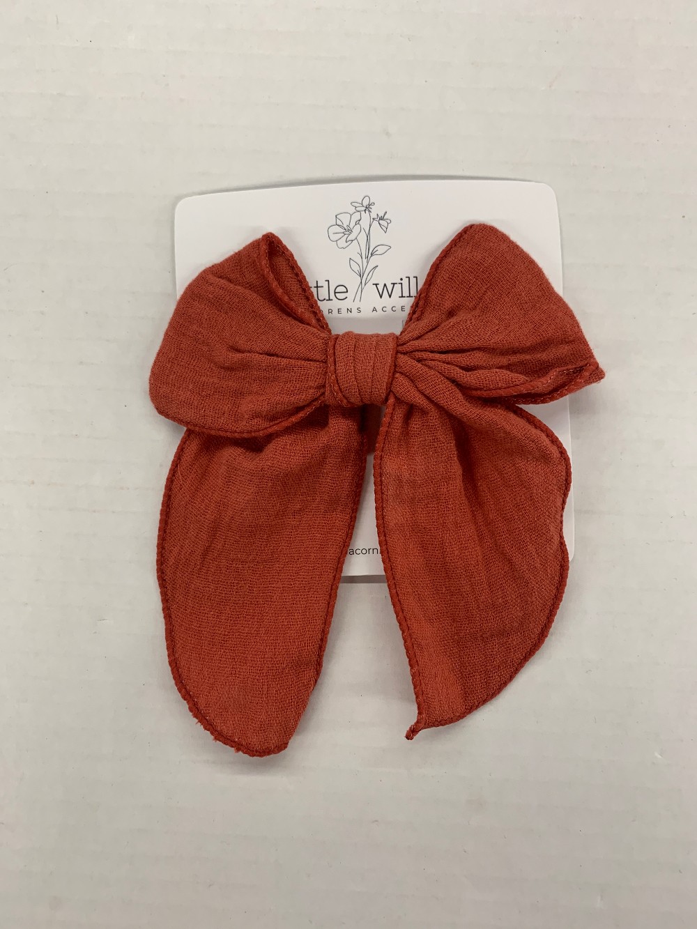 Rust Bow Hair Clip