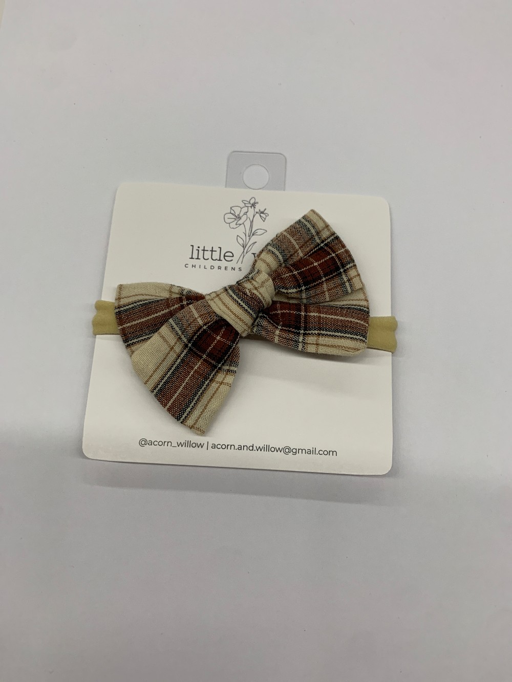 Plaid Bow Headband