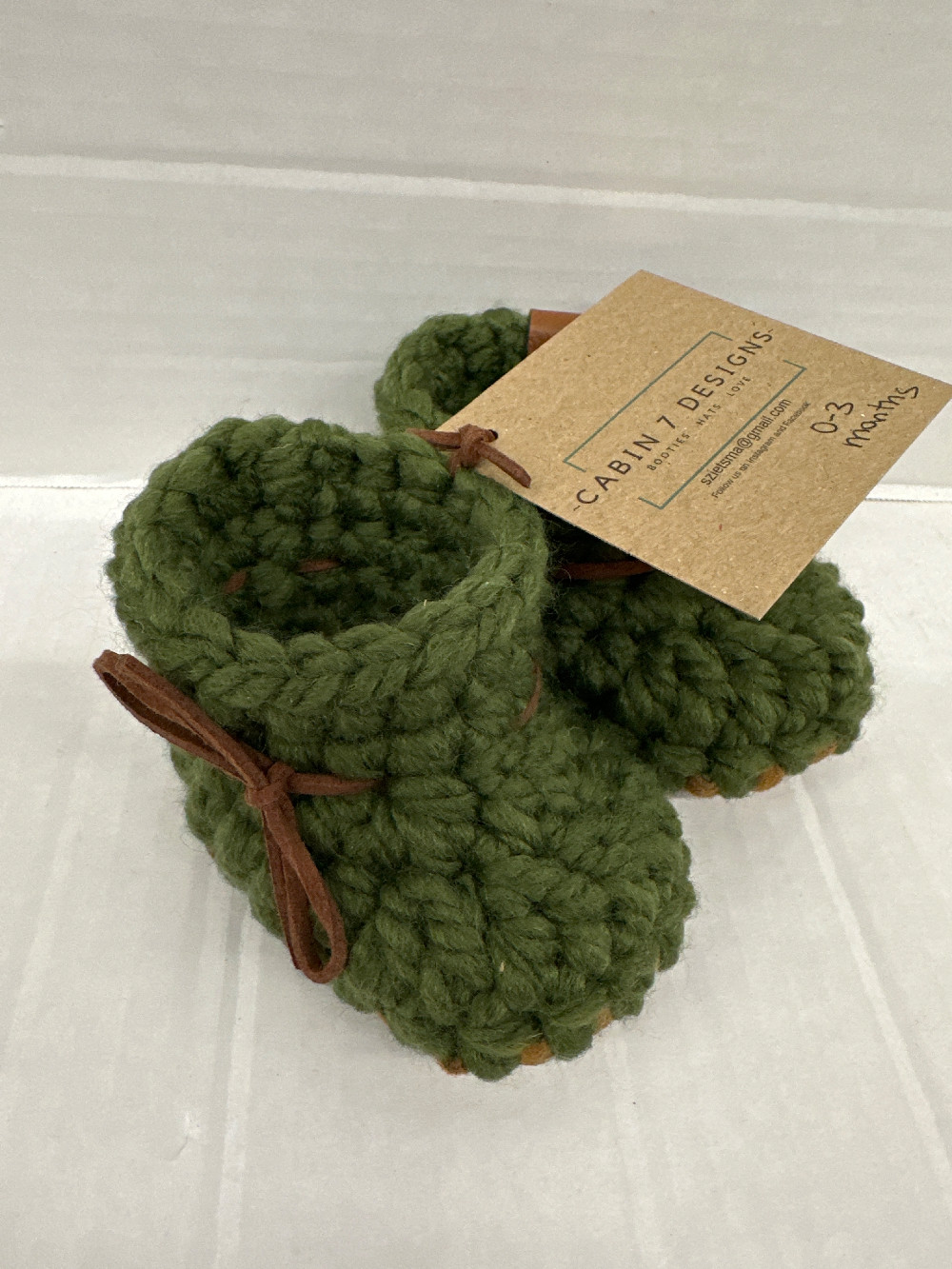0-3m Green Booties
